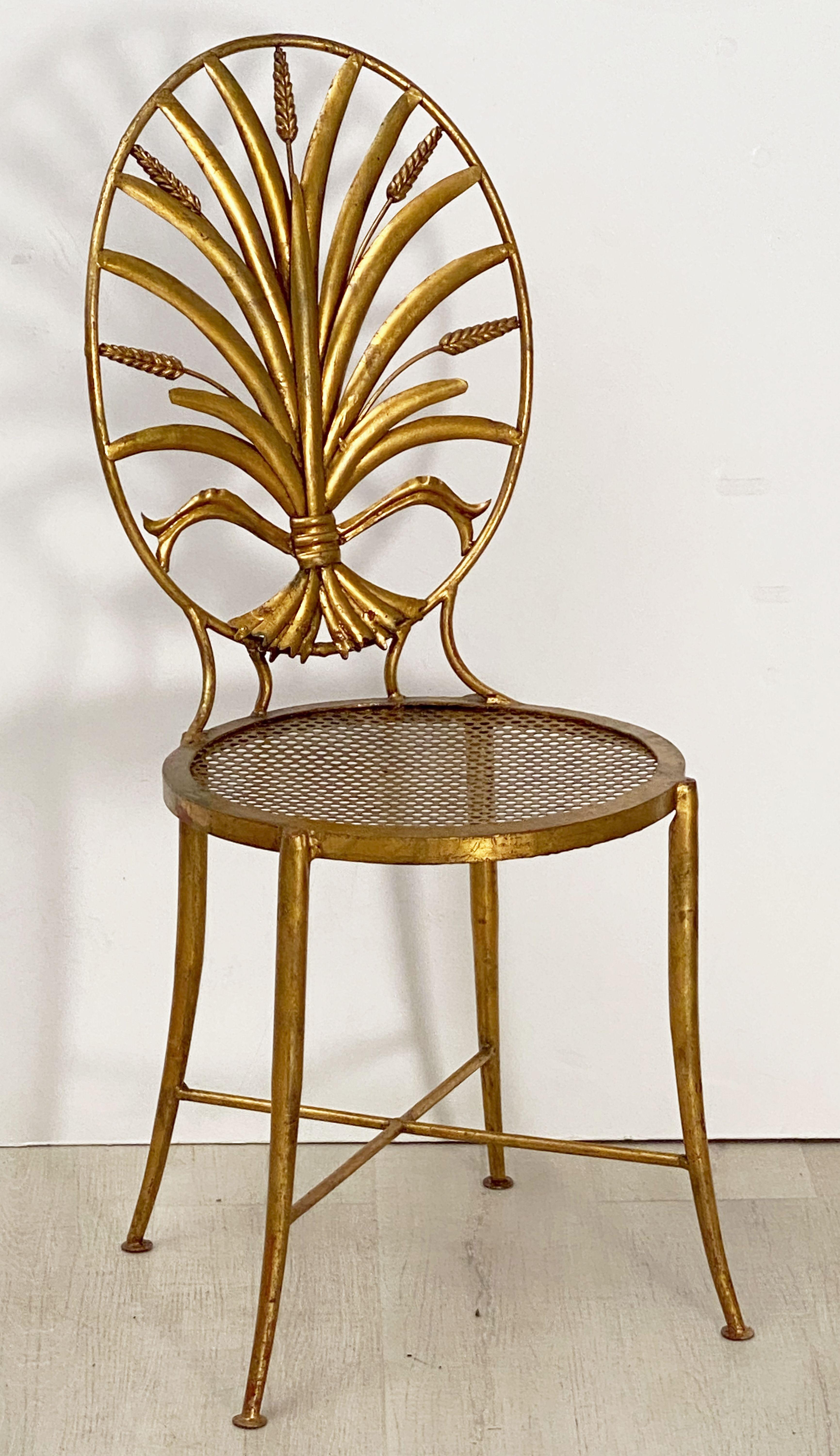 Italian Wheat Sheaf Cocktail Table and Chairs Set by S. Salvadori, Firenze 5