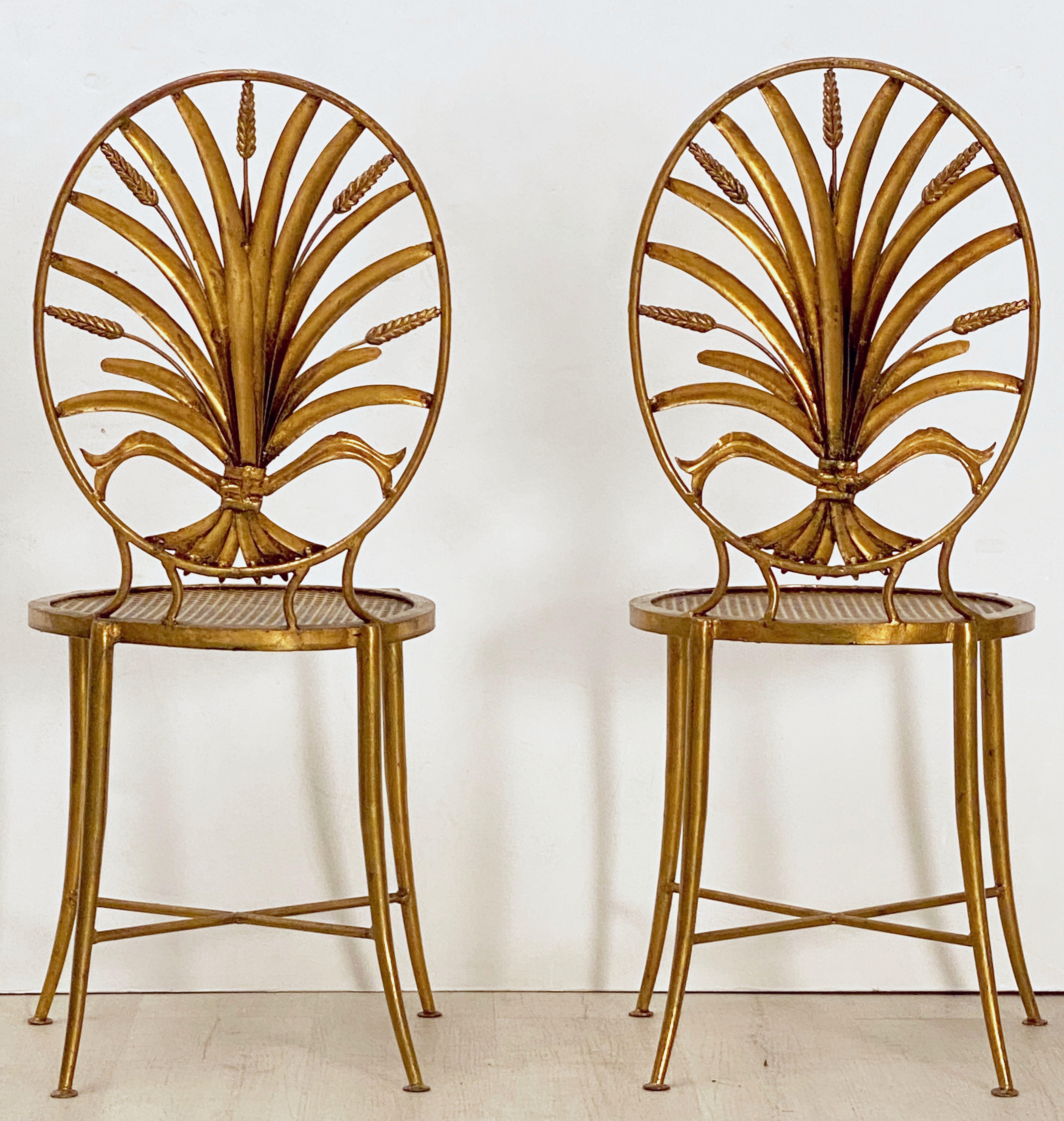 Italian Wheat Sheaf Cocktail Table and Chairs Set by S. Salvadori, Firenze 12