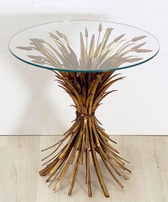 Italian Wheat Sheaf Cocktail Table and Chairs Set by S. Salvadori, Firenze