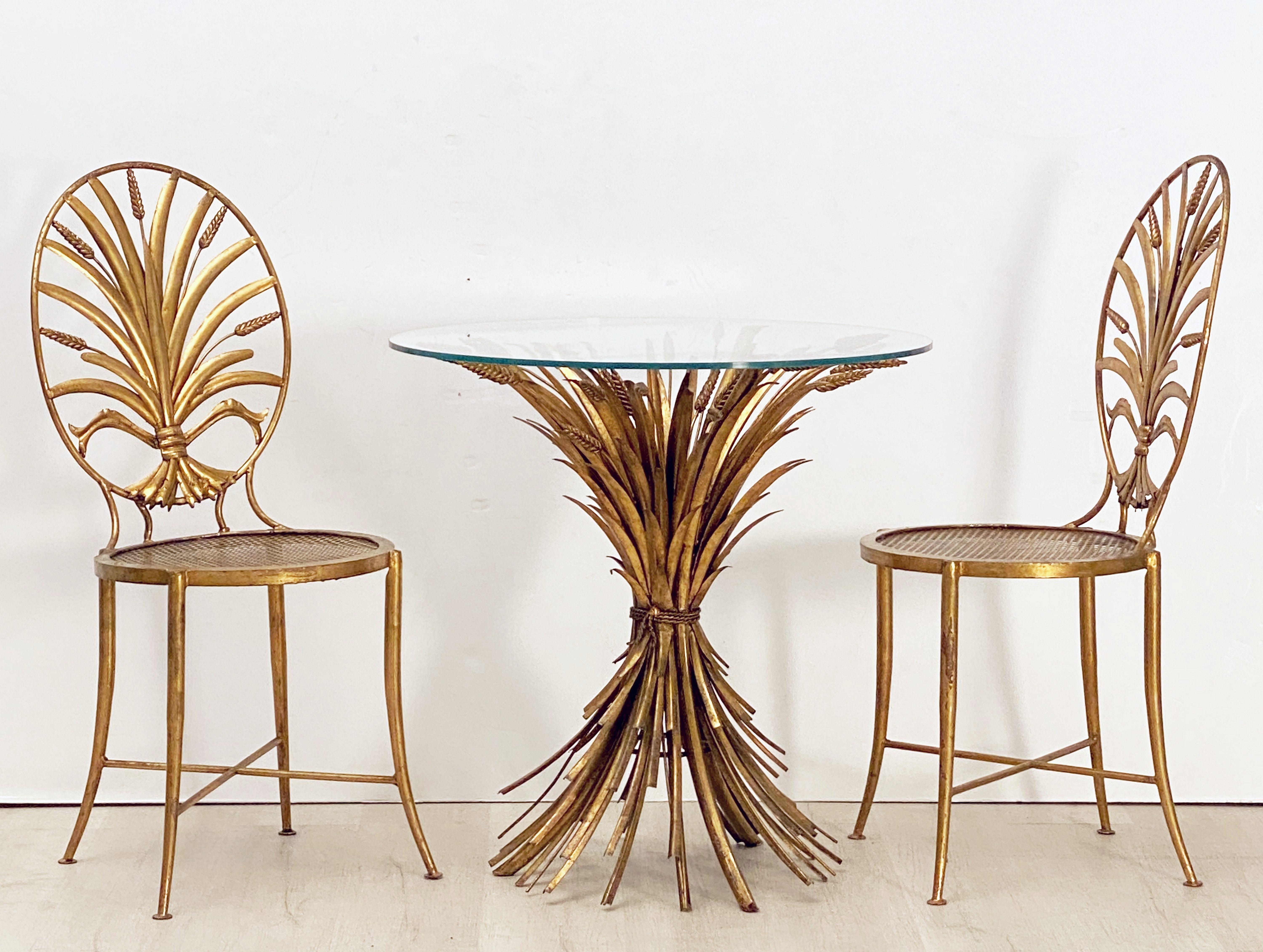 Italian Wheat Sheaf Cocktail Table and Chairs Set by S. Salvadori, Firenze 13