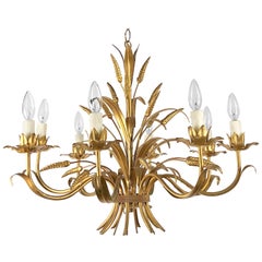 Italian Wheat Sheaf Eight-Light Hanging Fixture (28" Diameter)