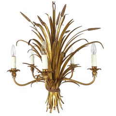 Italian Wheat Sheaf Five-Light Hanging Fixture (26" Diameter)