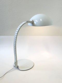 Italian White Adjustable Table Lamp by Elio Martinelli for Martinelli Luce