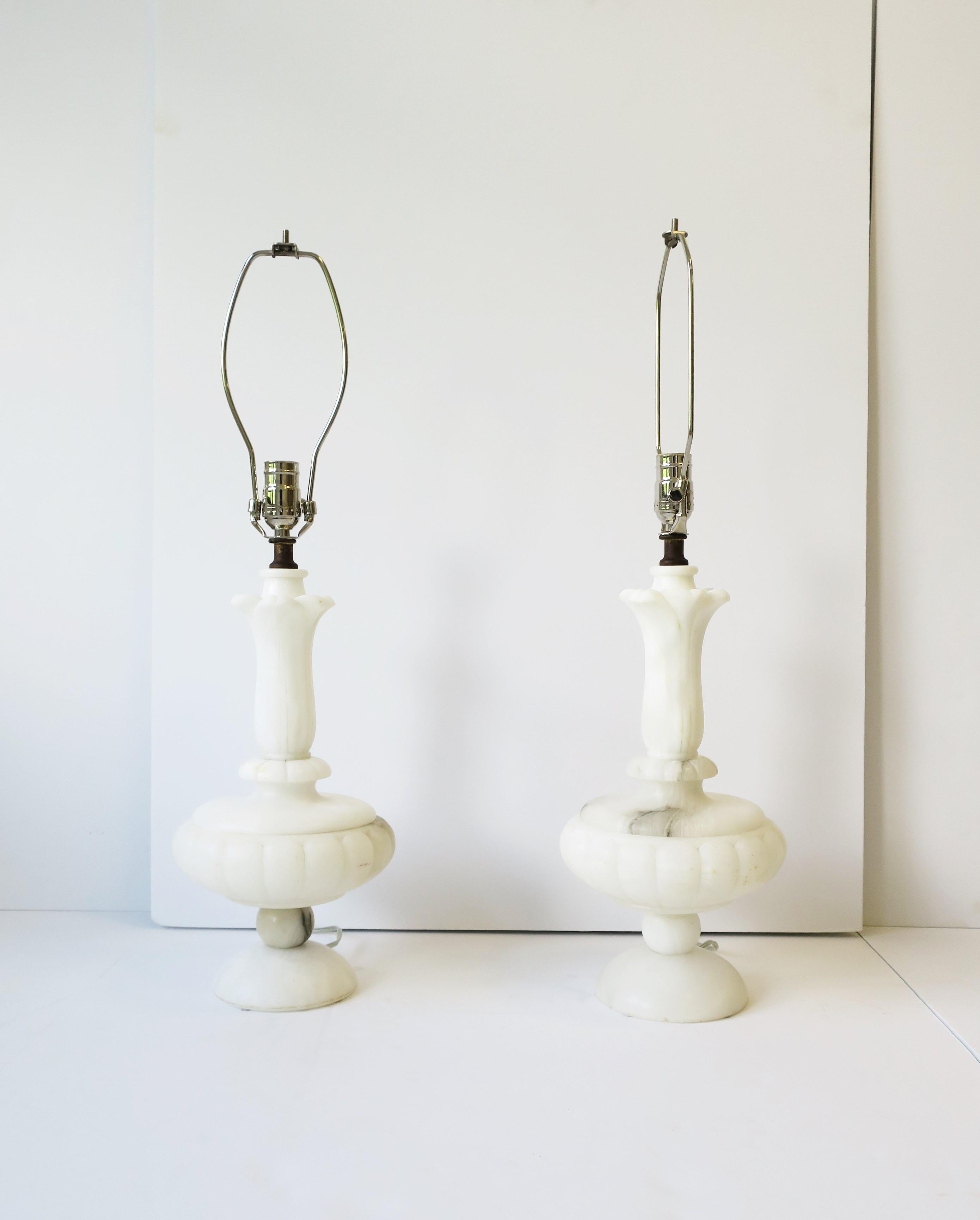 alabaster marble lamps