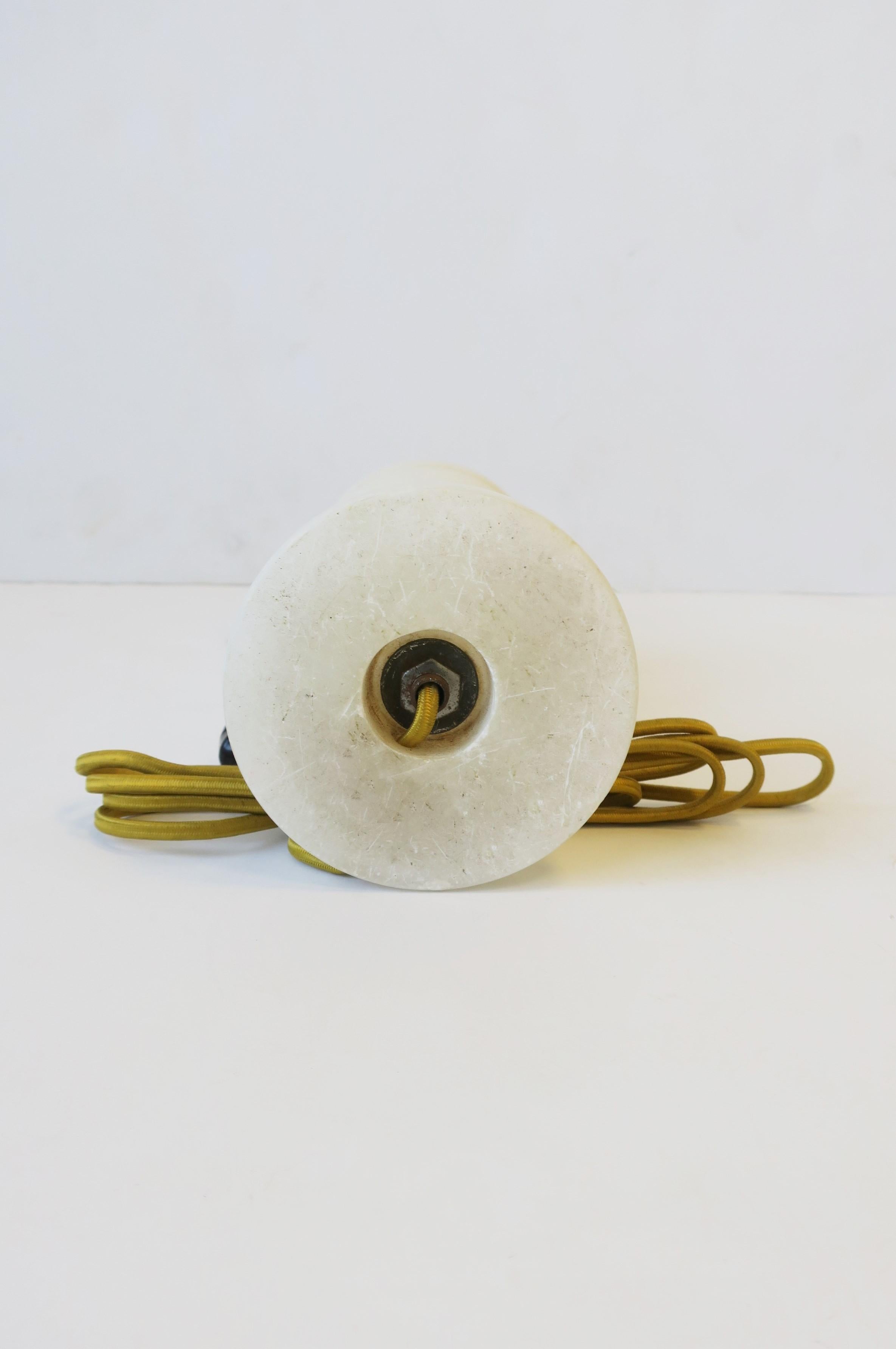 Italian White Alabaster Marble Urn Form Neoclassical Desk or Table Lamp 11