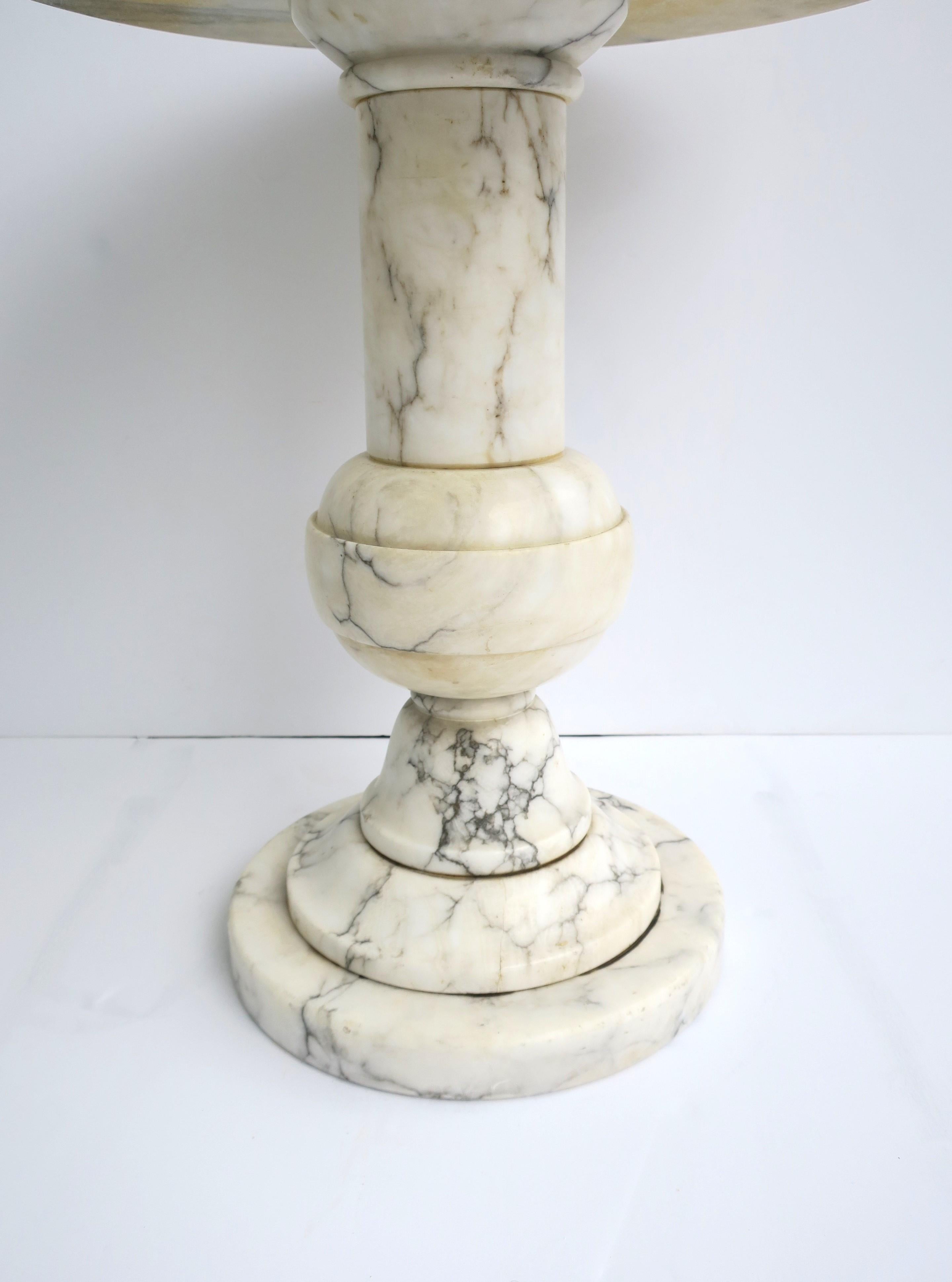 Neoclassical Italian Marble Side Drinks Table For Sale
