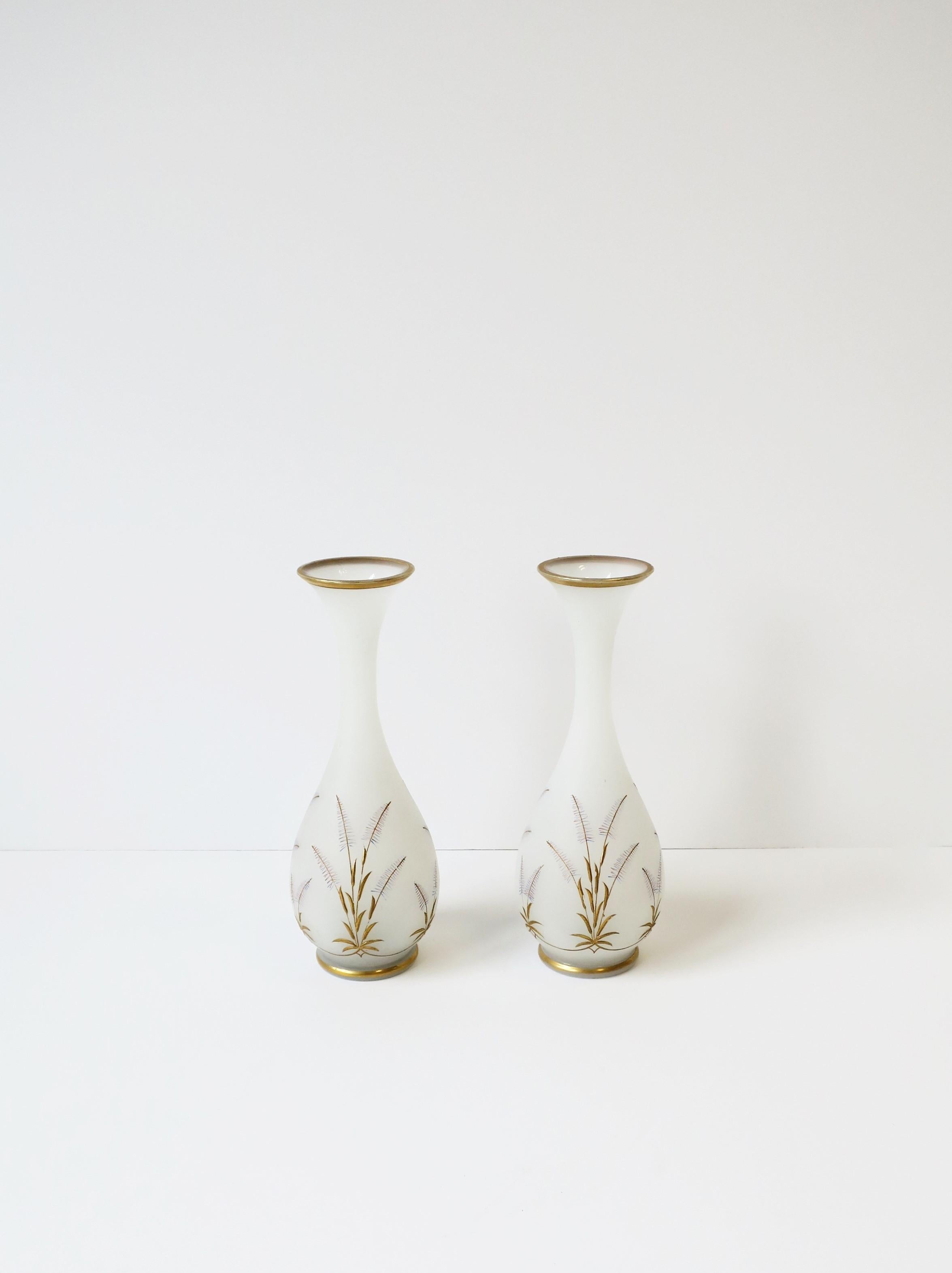 gold and white vases