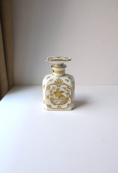 Italian Porcelain Vanity Bottle Bird Design Rococo Style
