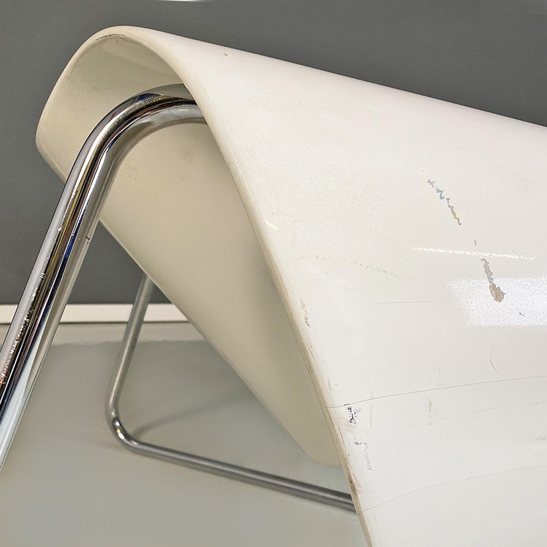 Italienischer weißer Sessel Nastro Cl9 von F. Stagi C. Leonardi für Bernini, 1960er Jahre im Angebot 8