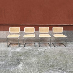 Italian White Beech and Vienna Straw Chair in Style of Cesca, 1970s