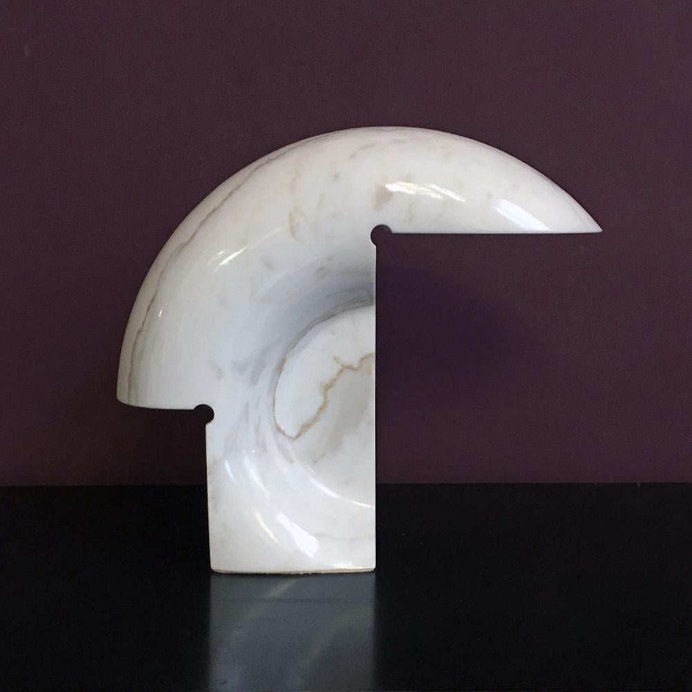 Italian White Carrara Marble Biagio Table Lamp by Tobia Scarpa for Flos, 1968 6