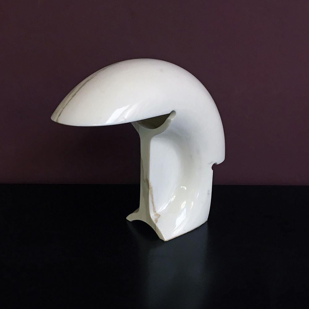 Italian White Carrara Marble Biagio Table Lamp by Tobia Scarpa for Flos, 1968 1