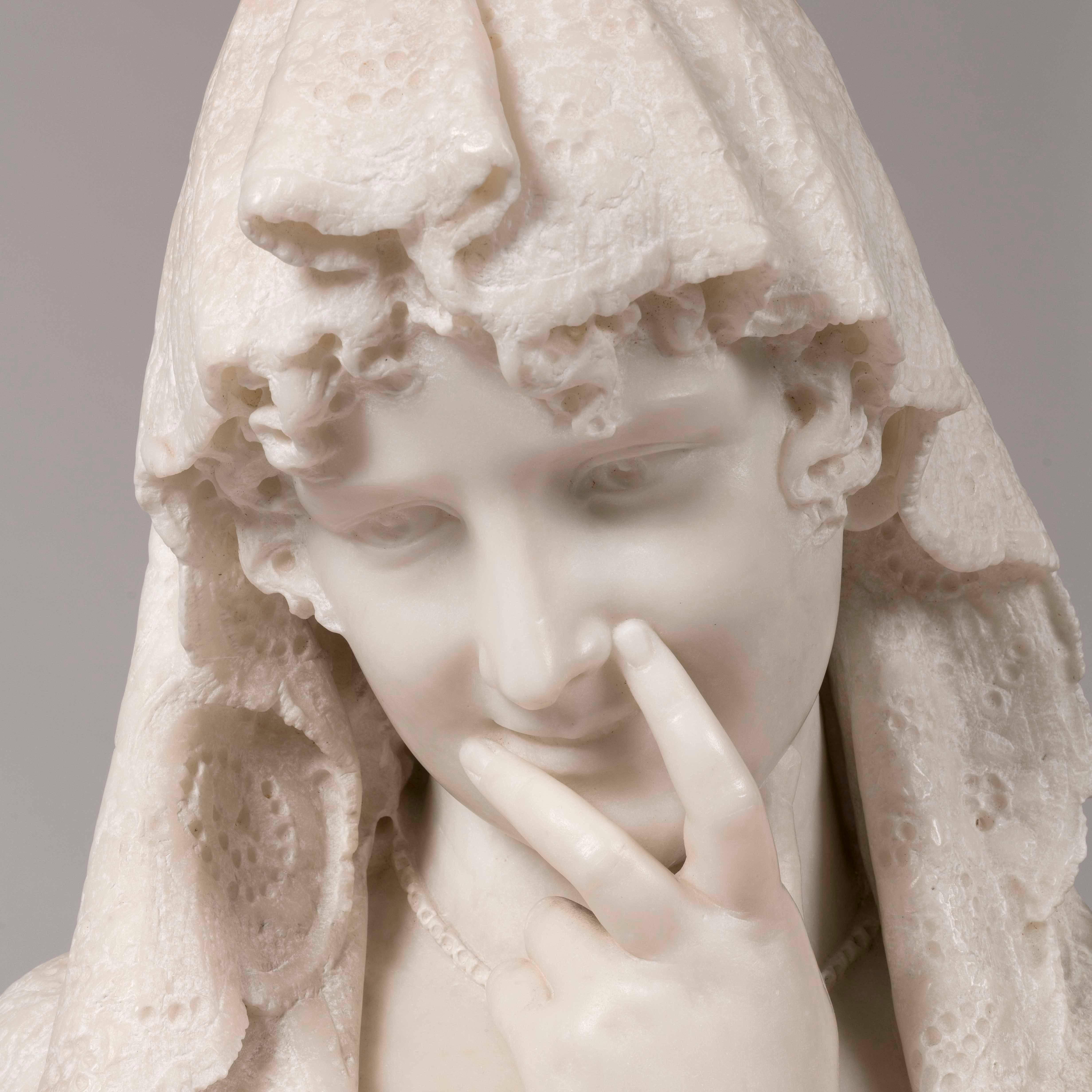 shy maiden statue