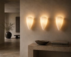Italian White Ceramic Wall Sconce, Sculptural Design, 1980s, 3 Available
