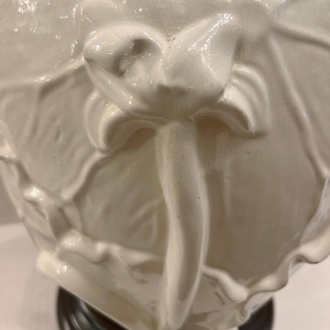 Lámpara italiana de follaje blanco Italiano en venta