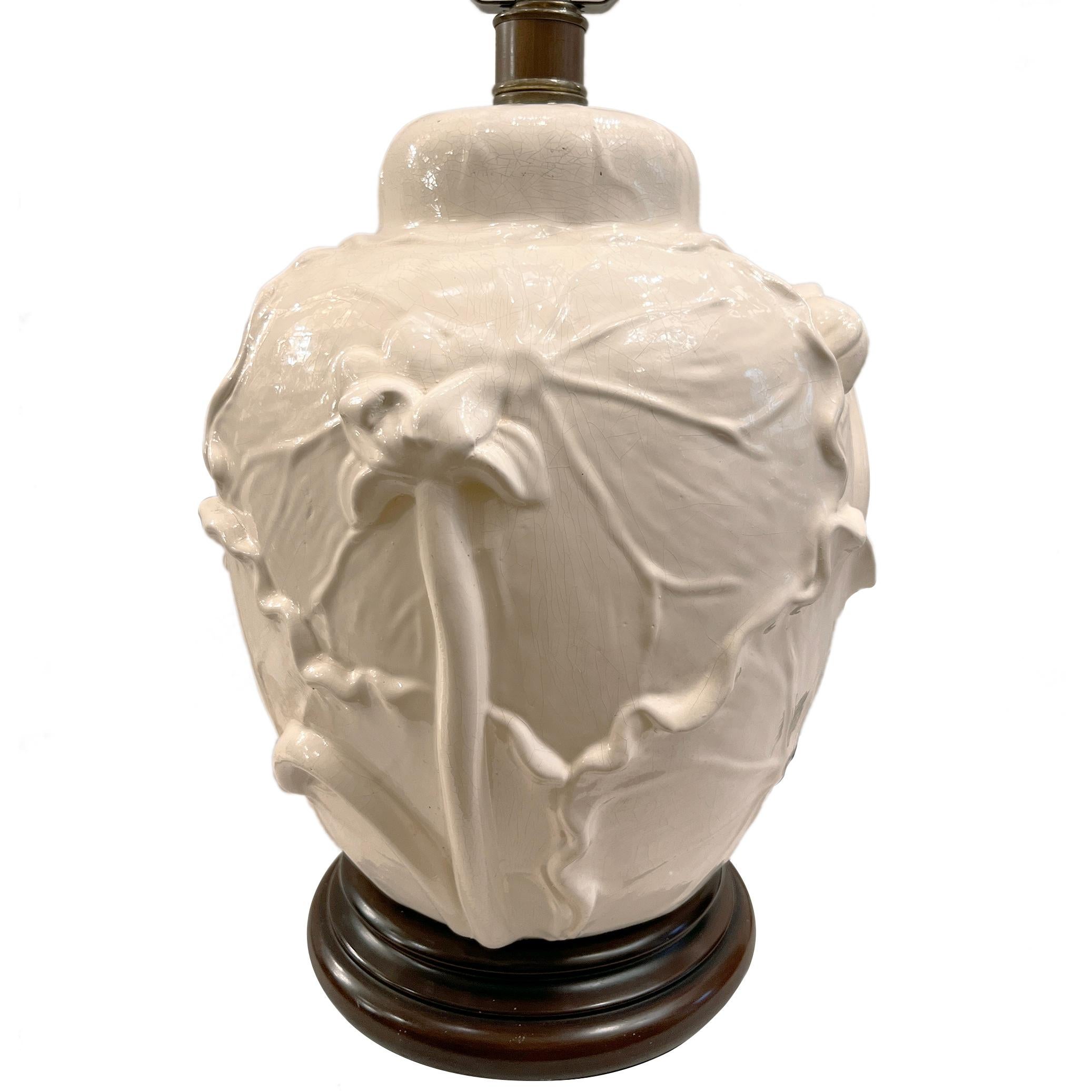 Lámpara italiana de follaje blanco en venta 1