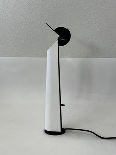 Lampada da tavolo italiana "Gibigiana" bianca di Achille Castiglioni per Flos