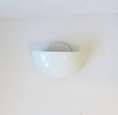 Applique murale italienne Art Déco en verre blanc par Rialto