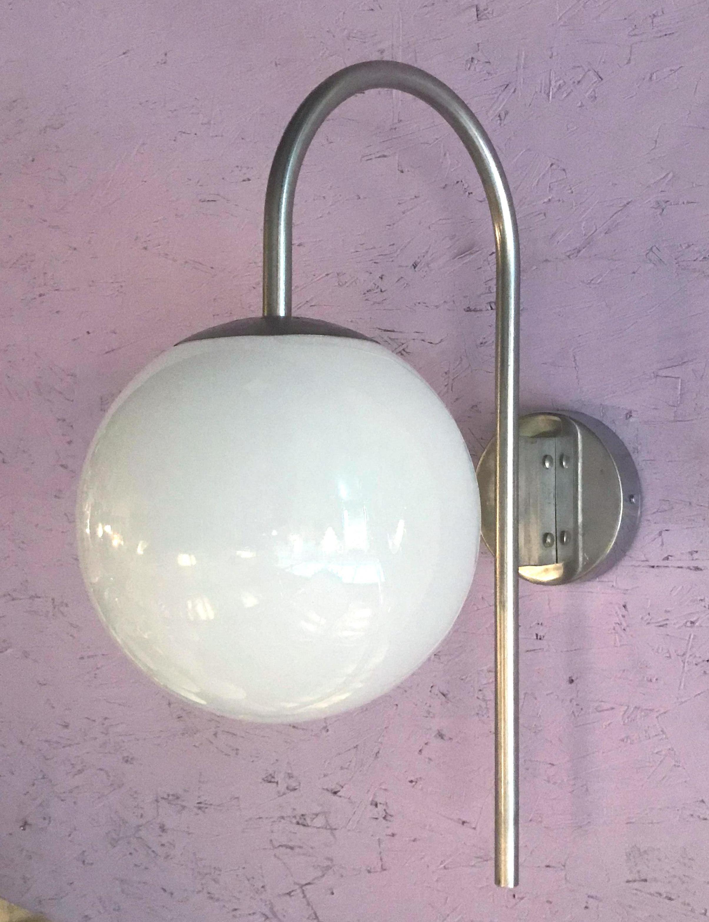 Single Globe Sconce by Sergio Mazza FINAL CLEARANCE SALE In Good Condition In Los Angeles, CA