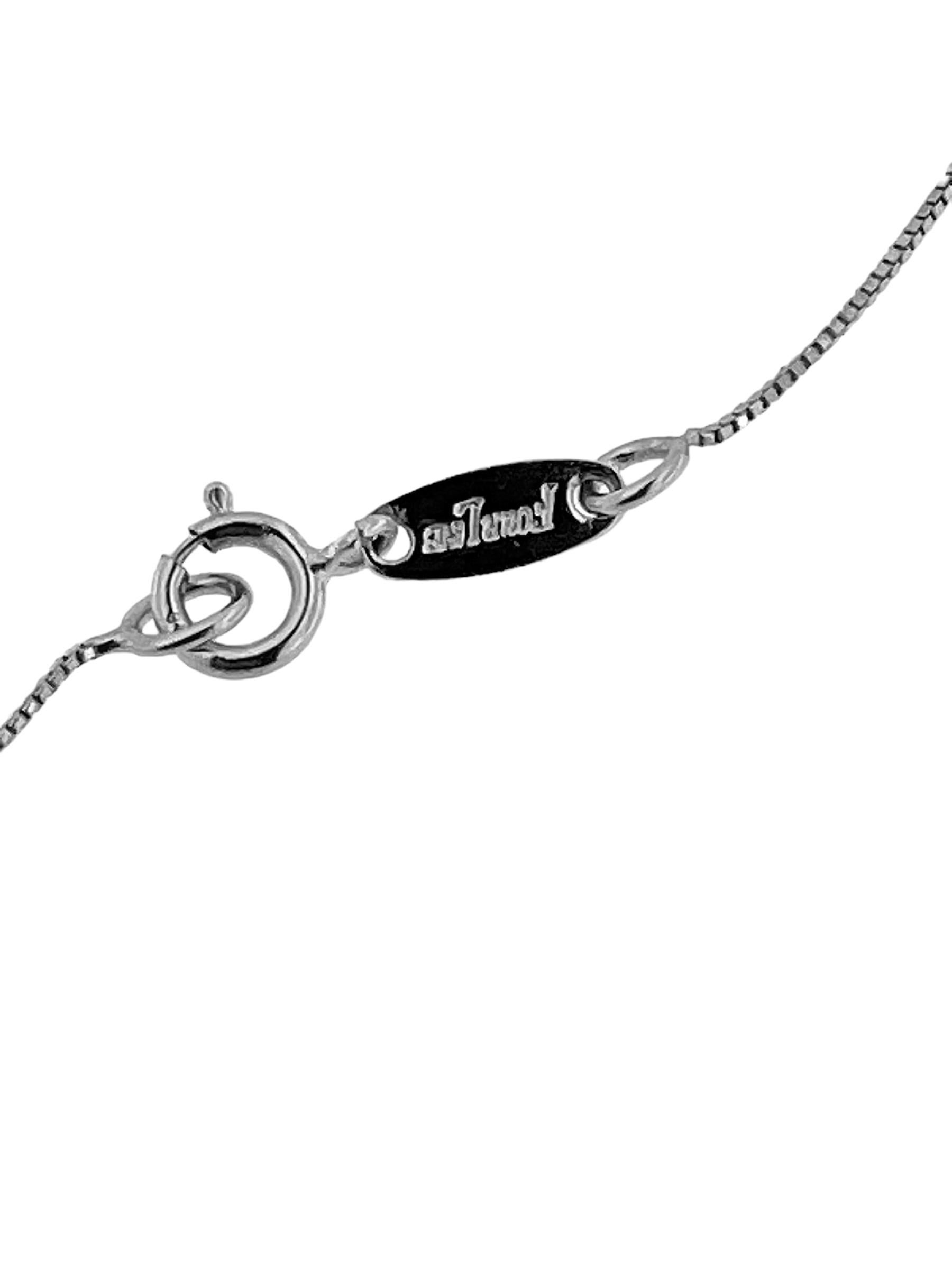 da uomo o donna Collana con croce in oro bianco con diamanti di Four Line in vendita