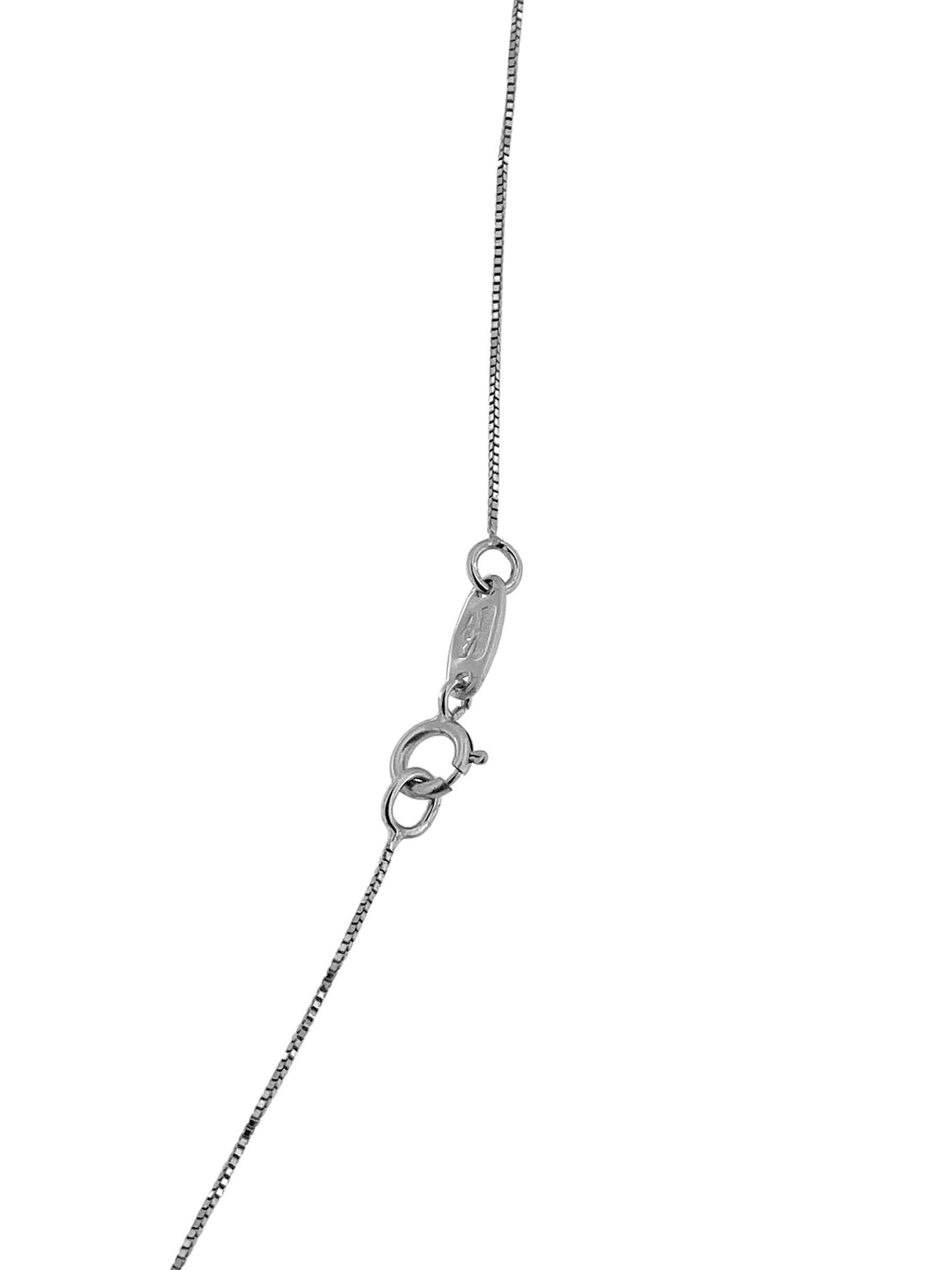 Collana con croce in oro bianco con diamanti di Four Line in vendita 2