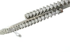 Italian White Gold Cuff Bracelet with Diamonds by Sinico