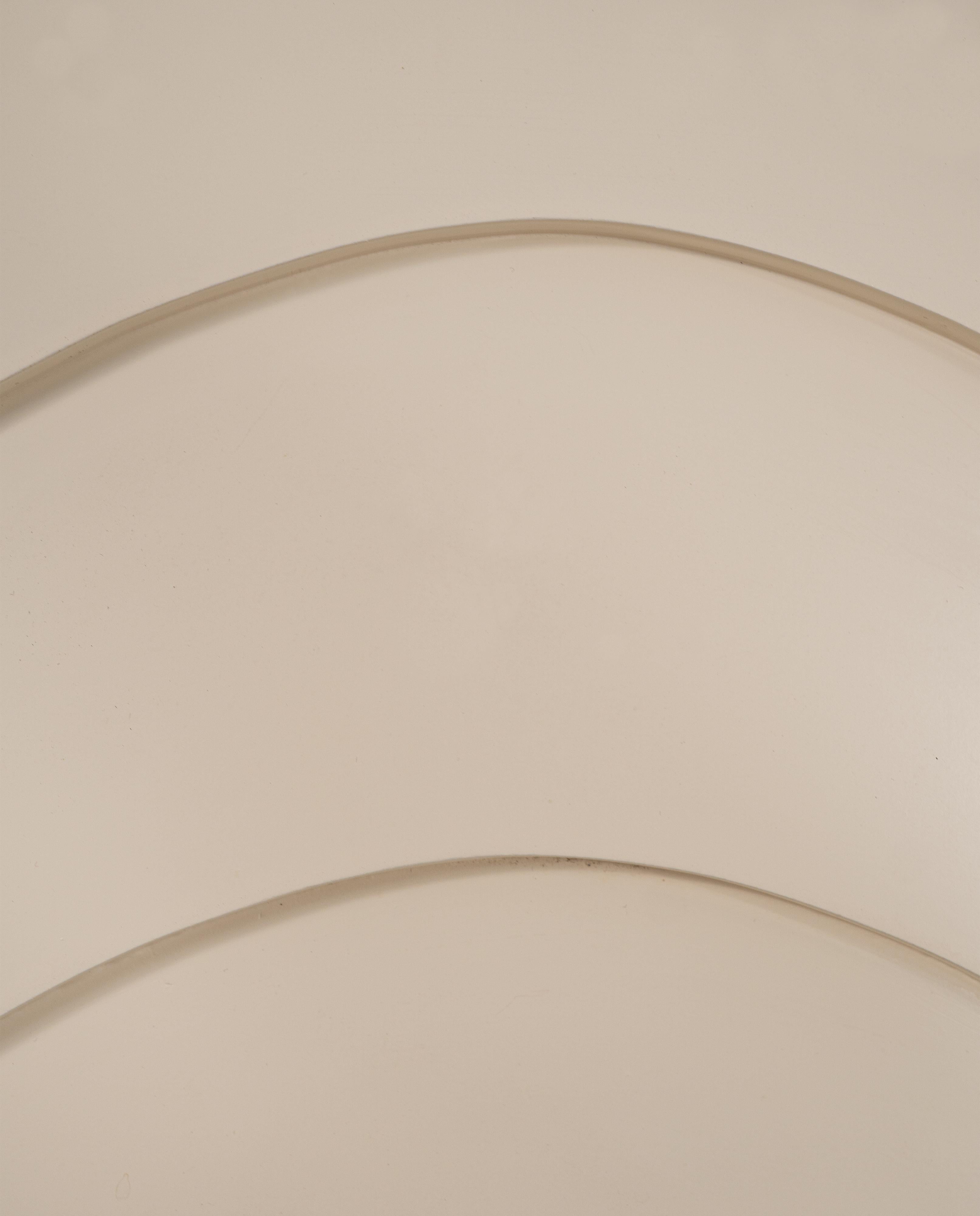 Mid-20th Century Italian white Lacquered Wooden Mirror, circa 1960 For Sale