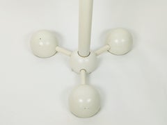 Italian White laquered wood 1960s free standing coat rack in the manner of O. Bo
