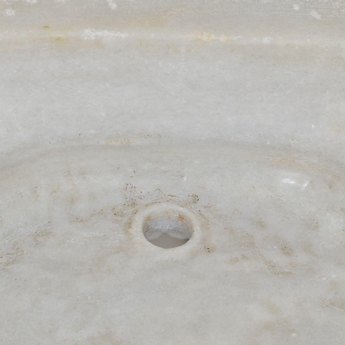 Italienisches Wasserbecken oder Spüle aus weißem Marmor aus dem 18. im Angebot 7