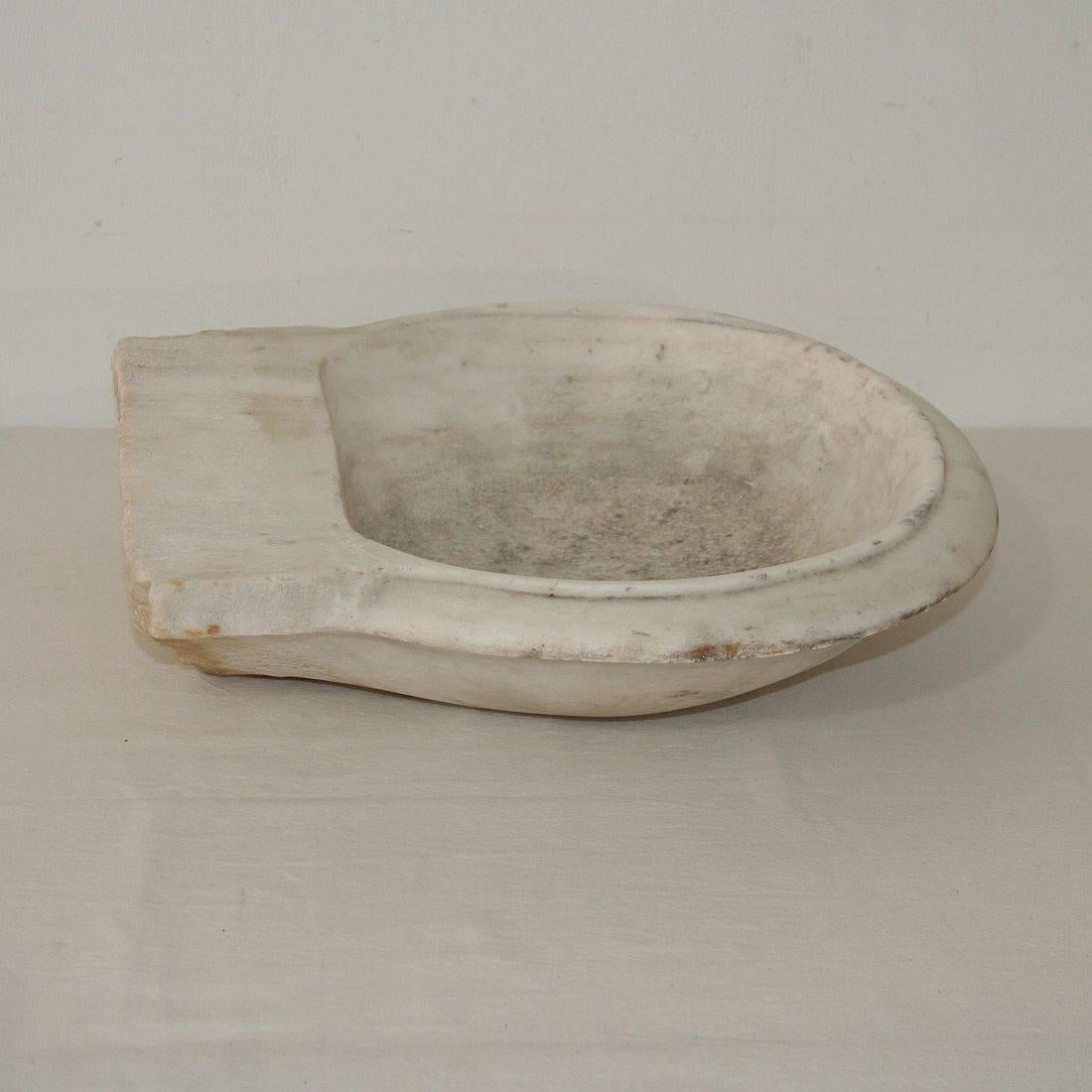 Italian White Marble 18th Century Water Basin or Sink 2