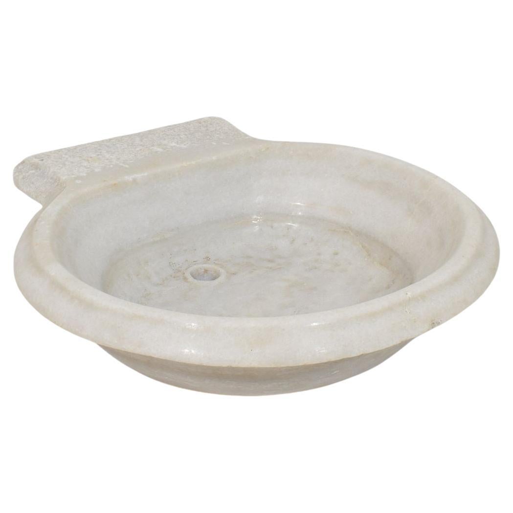 Italian White Marble 18th Century Water Basin or Sink