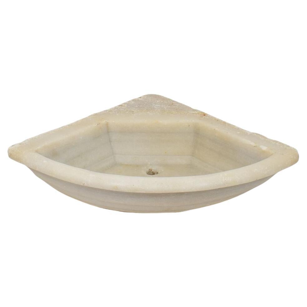Italian White Marble 18th Century Water Basin or Sink