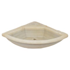 Italian White Marble 18th Century Water Basin or Sink
