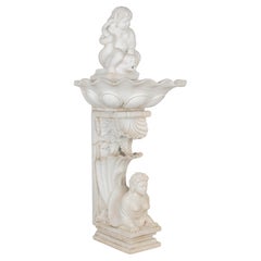 Italian White Marble Birdbath or Garden Sculpture