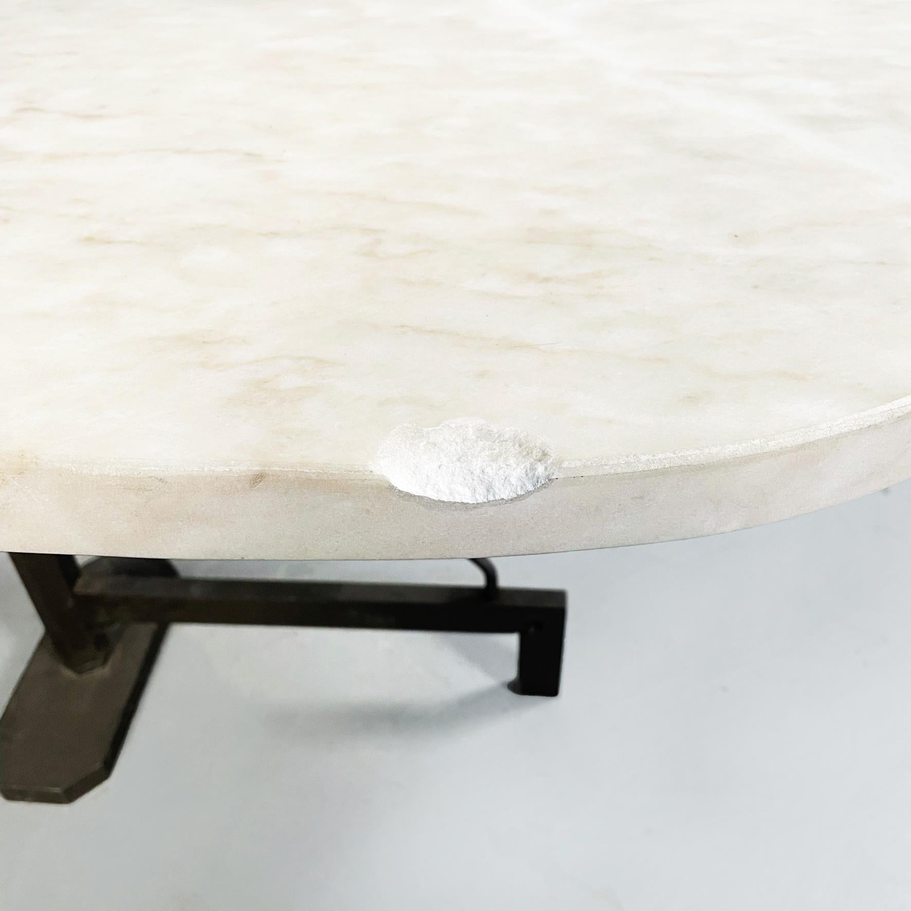 Italian White Marble Coffee Table by Mac Architecture, 1980s 1