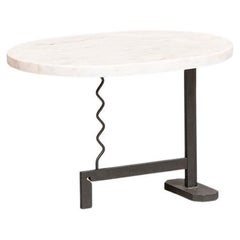 Italian White Marble Coffee Table by Mac Architecture, 1980s