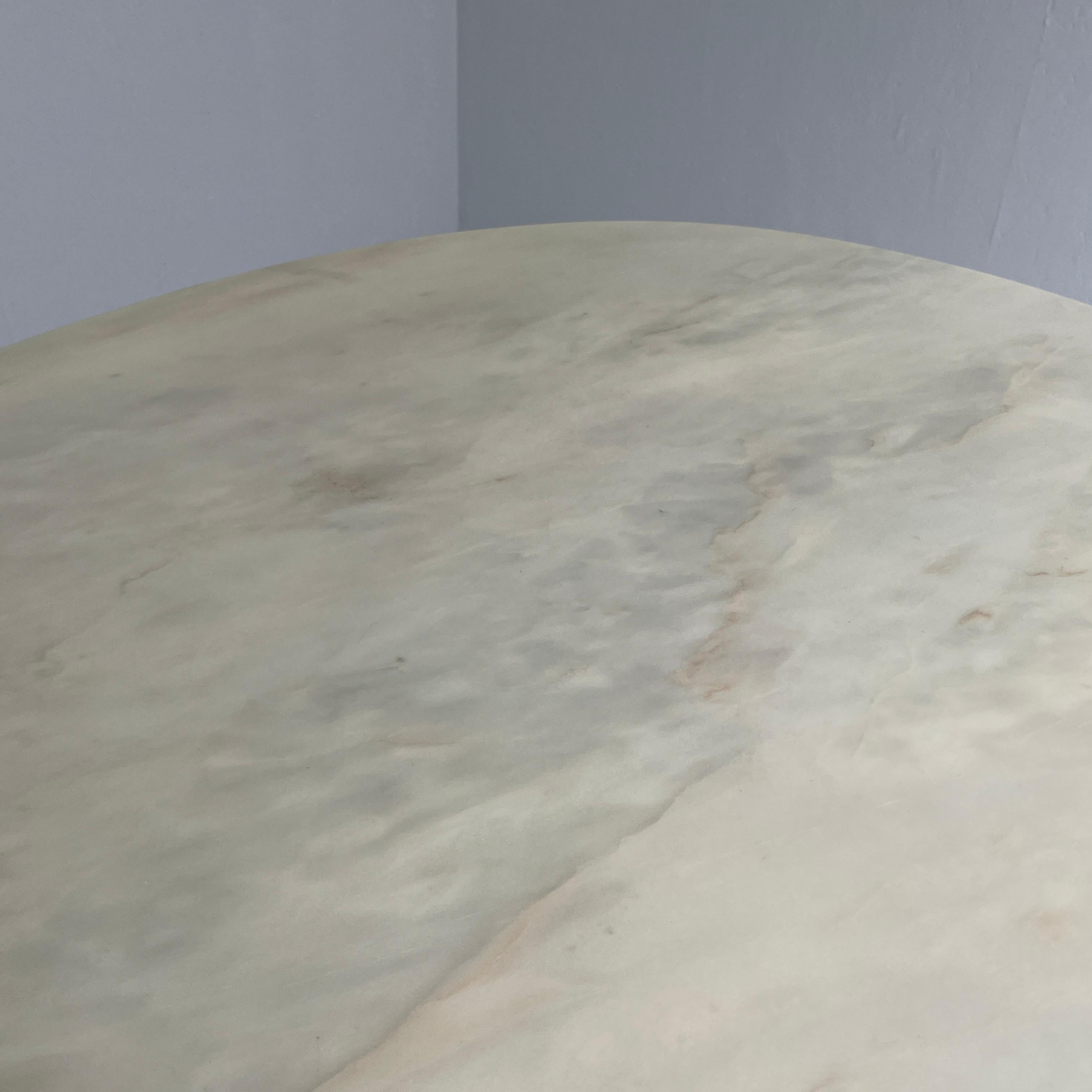 20th Century Italian, White Marble Dining Table