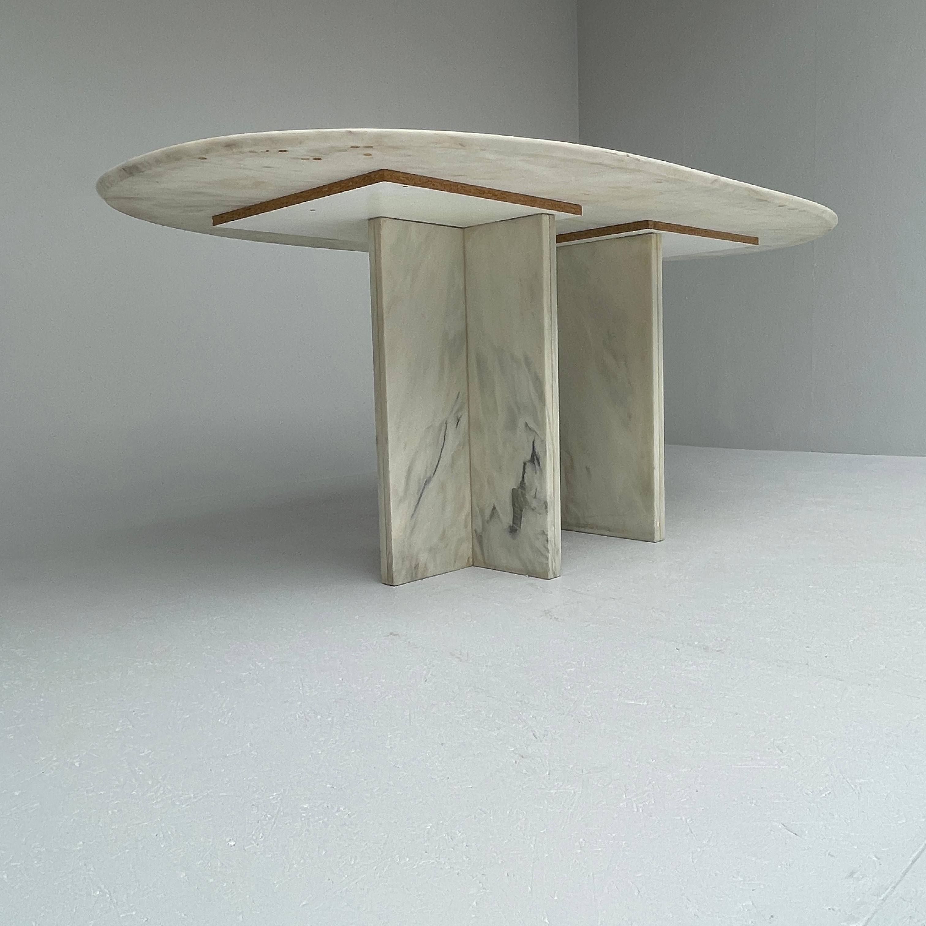 Italian, White Marble Dining Table 3
