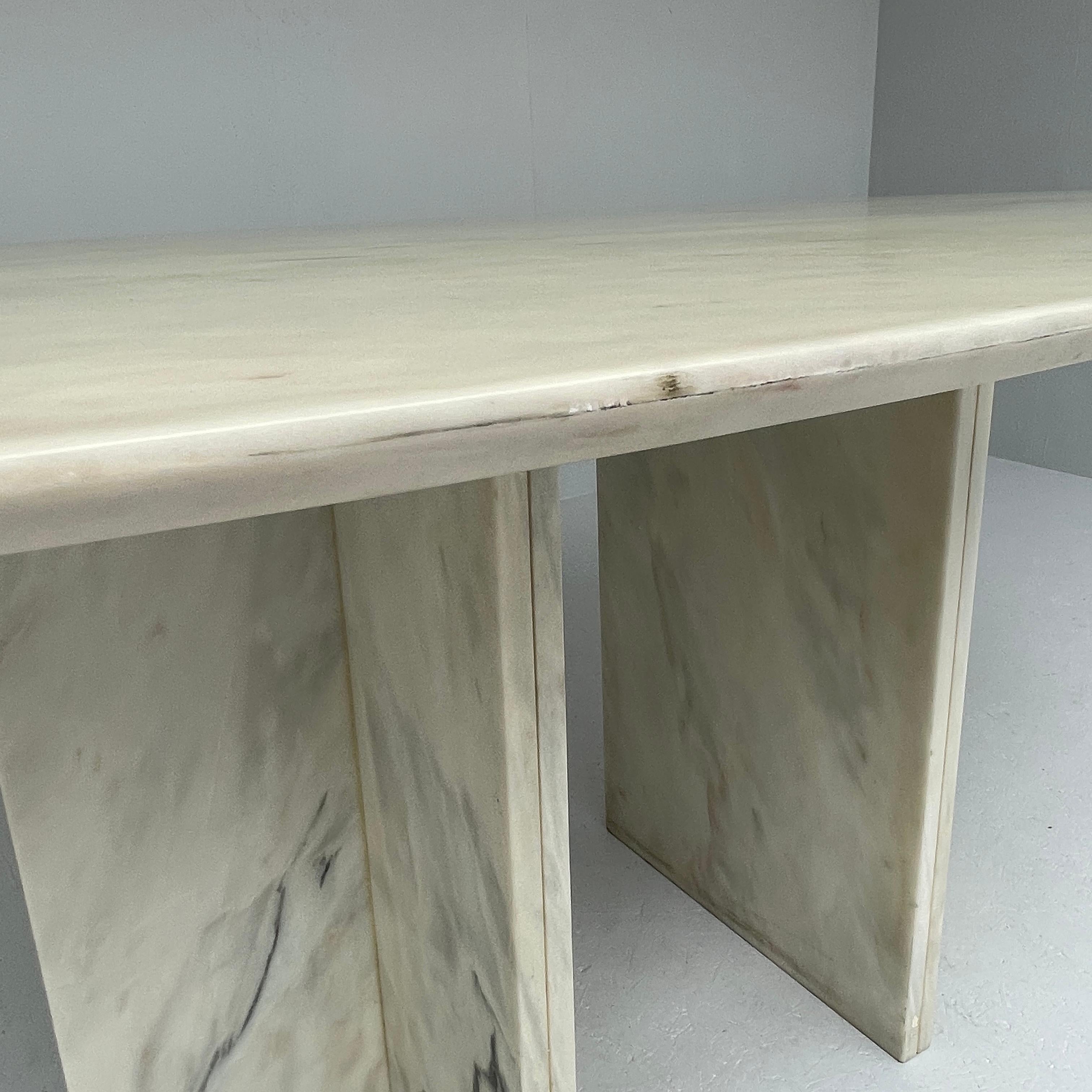 Italian, White Marble Dining Table 4