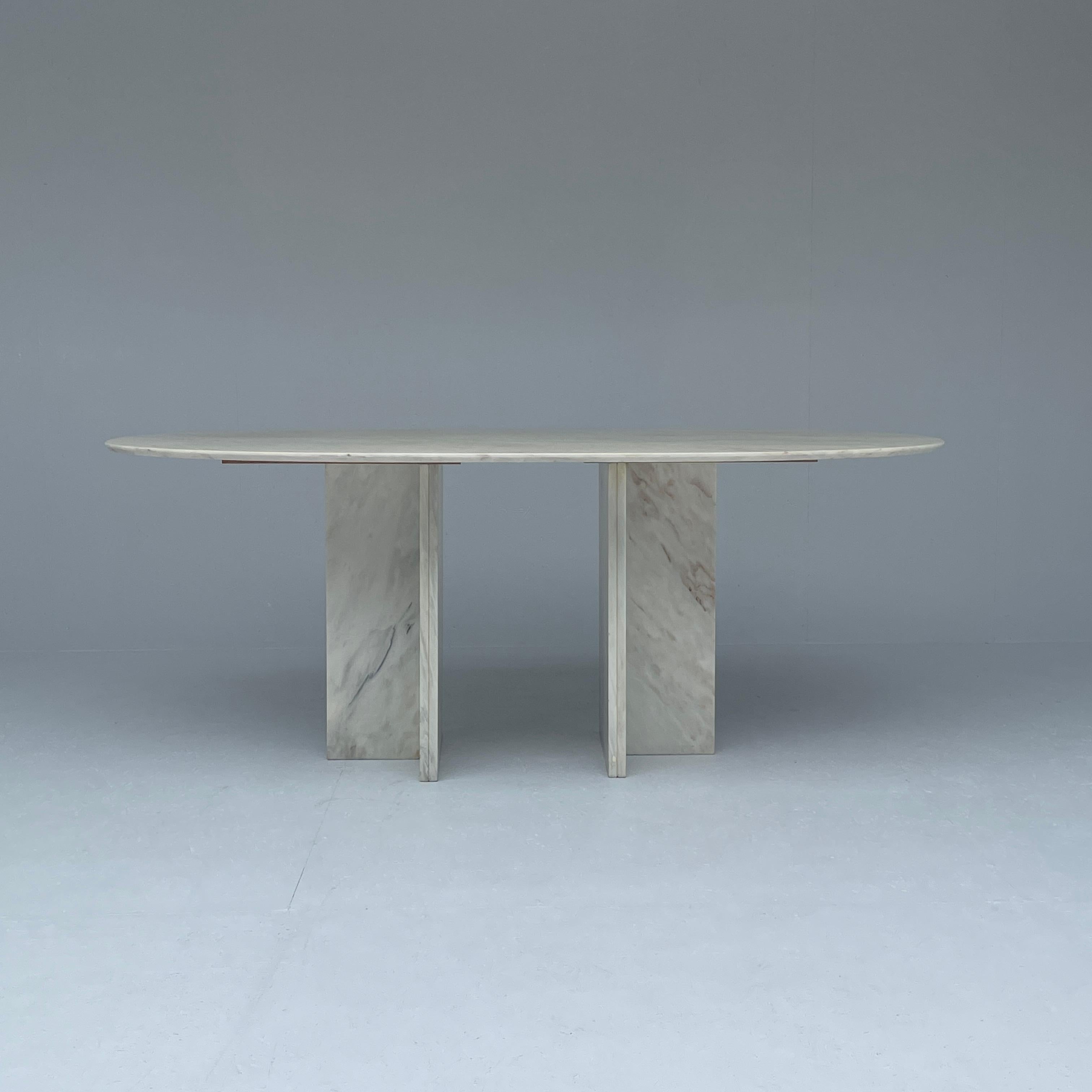 Italian, White Marble Dining Table 5