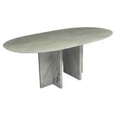 Italian, White Marble Dining Table