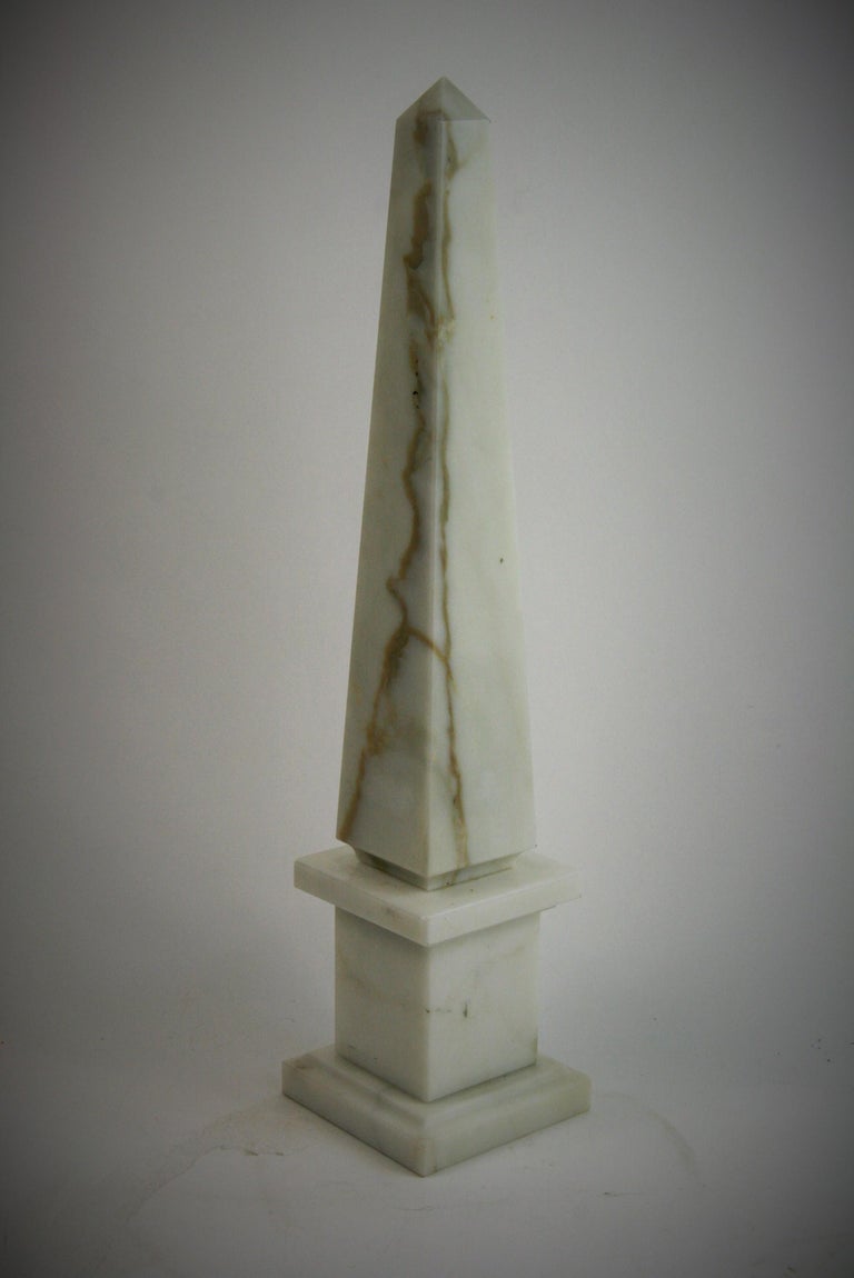 Italian White Marble Obelisk at 1stDibs