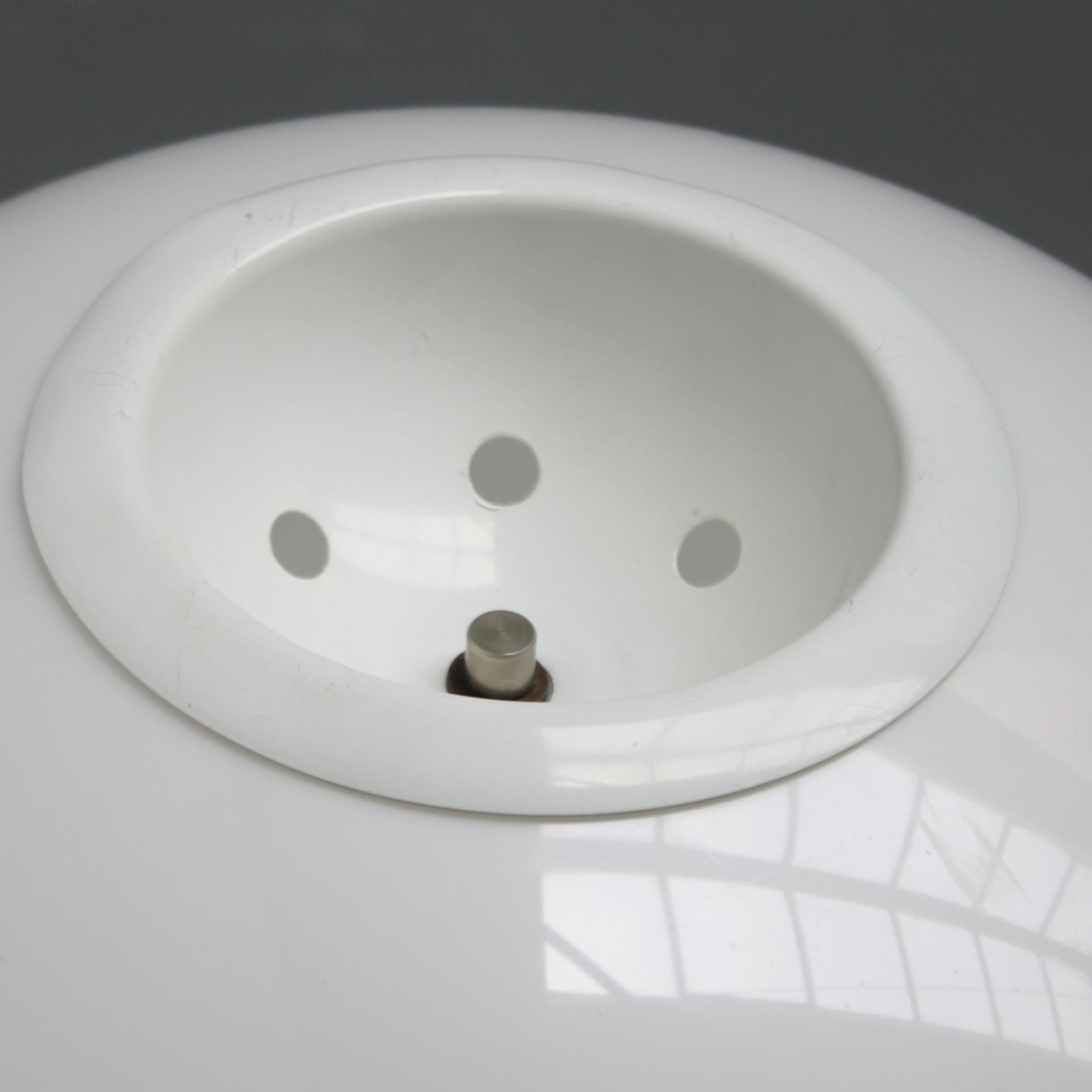 Italian White Mushroom Perspex Table Lamp 3