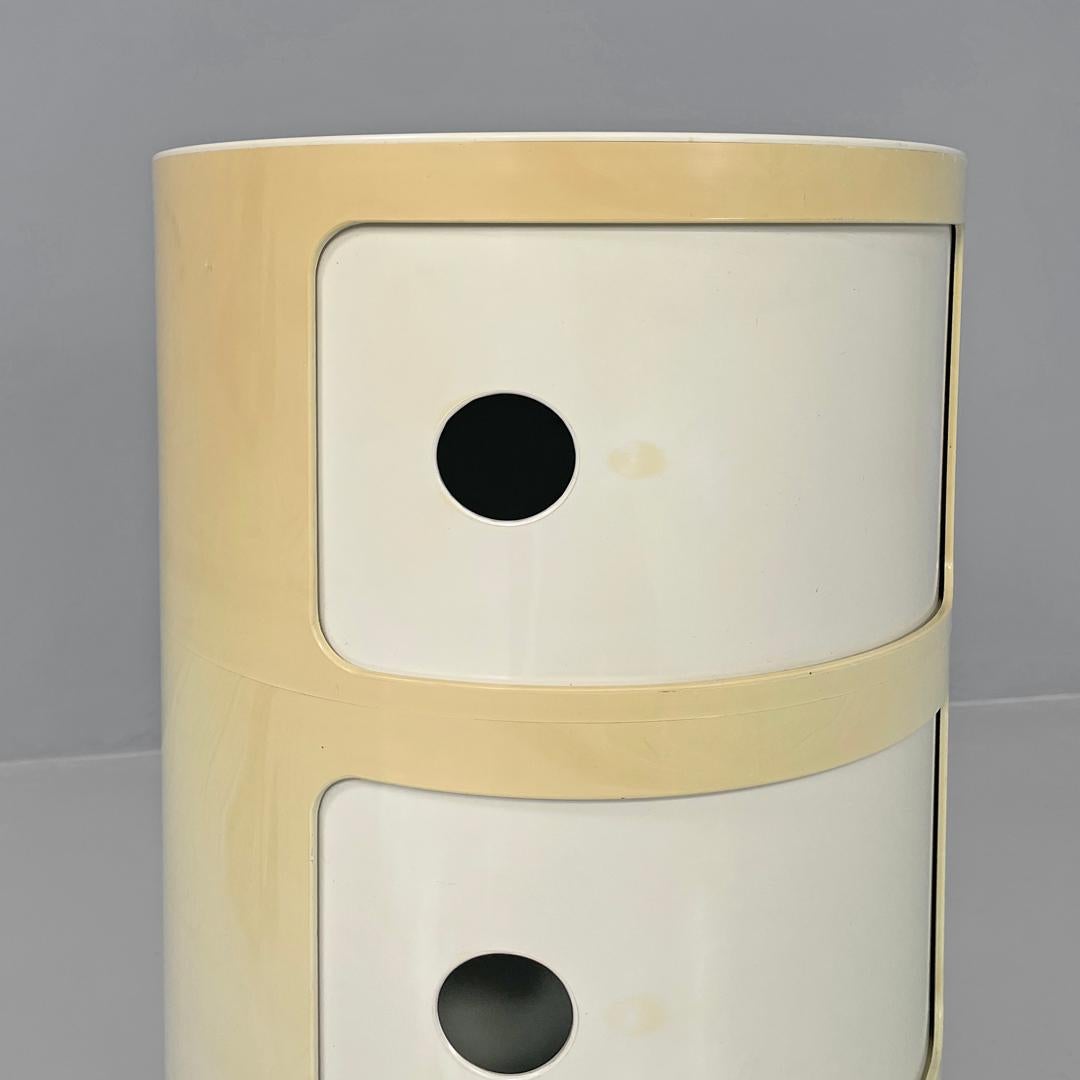 Italian white night stand Componibili Anna Castelli Ferrieri for Kartell, 1970s For Sale 4