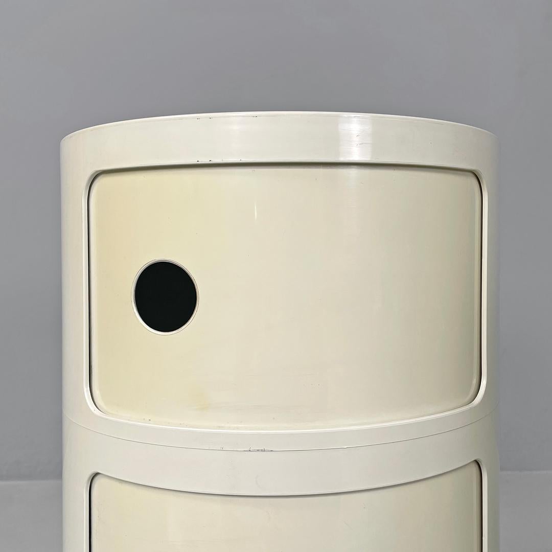 Italian white night stands Componibili Anna Castelli Ferrieri for Kartell, 1970s For Sale 6