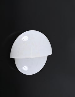 Italienischer Wandleuchter aus weißem Opalglas von Zonca, Italien, 1960er Jahre