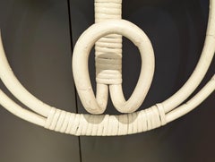 Italian White Painted Rush Coat Rack by Franca Helg for Vittorio Bonacina, 1961