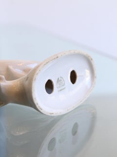 Italian White Perl Ceramic Horse, 1970s