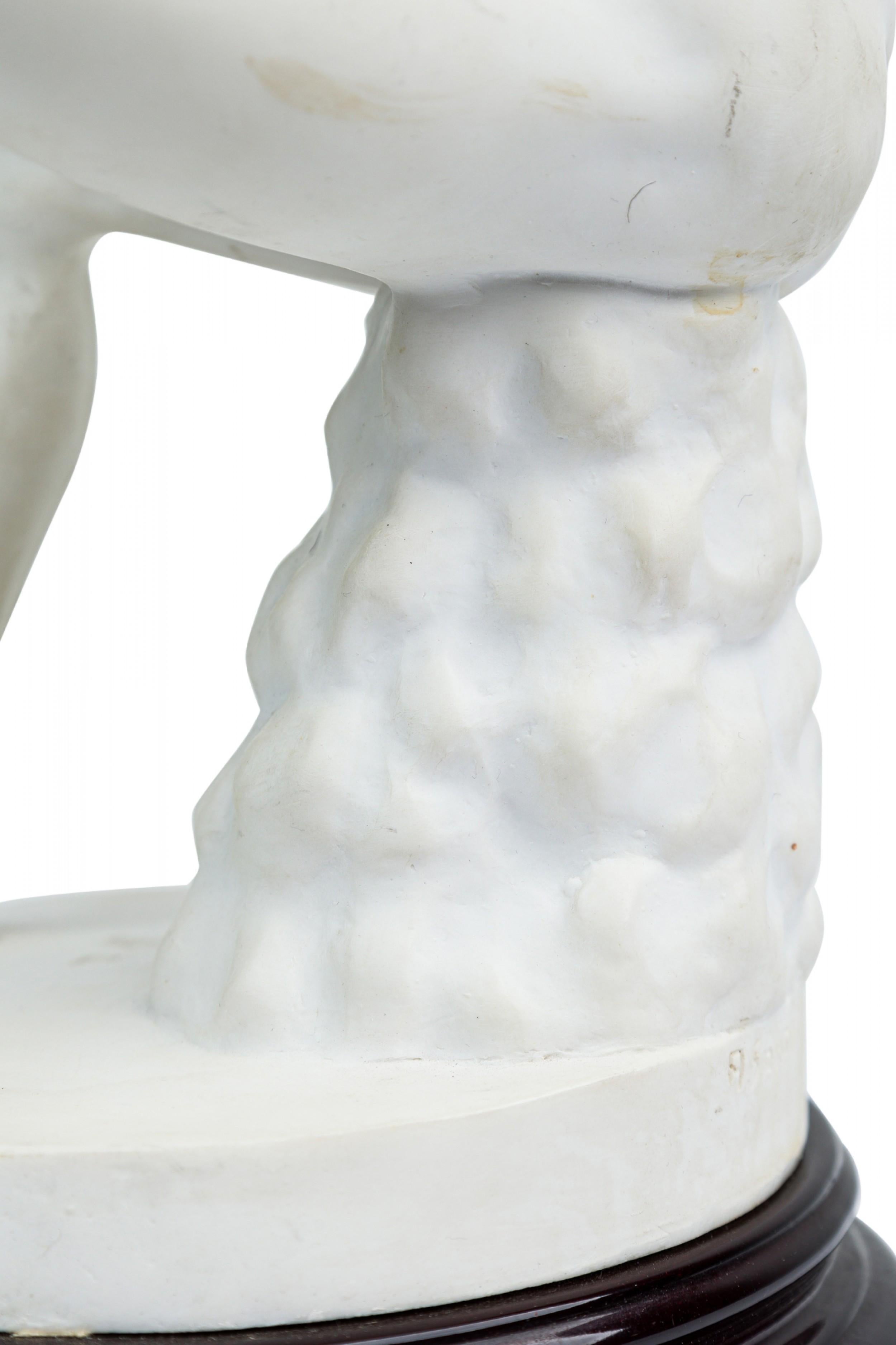 Mid-Century Modern Italian White Porcelain Small Statue Cast of 
