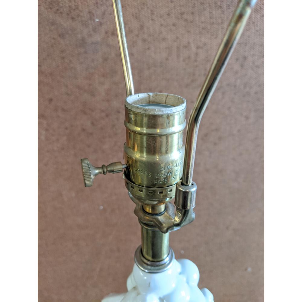 19th Century Italian White Porcelain Topiary Lamp